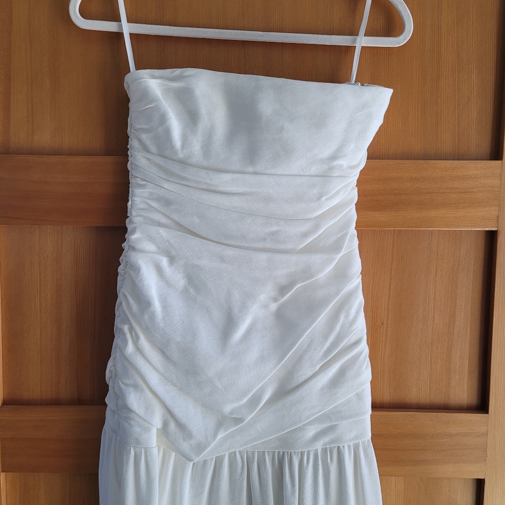 SIR Cael Linen Gathered Midi Dress - Picture 7 of 11